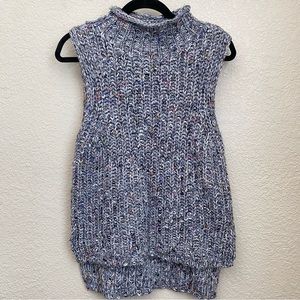 Anthropologie MOTH Joelle sleeveless mock neck vest gray size small